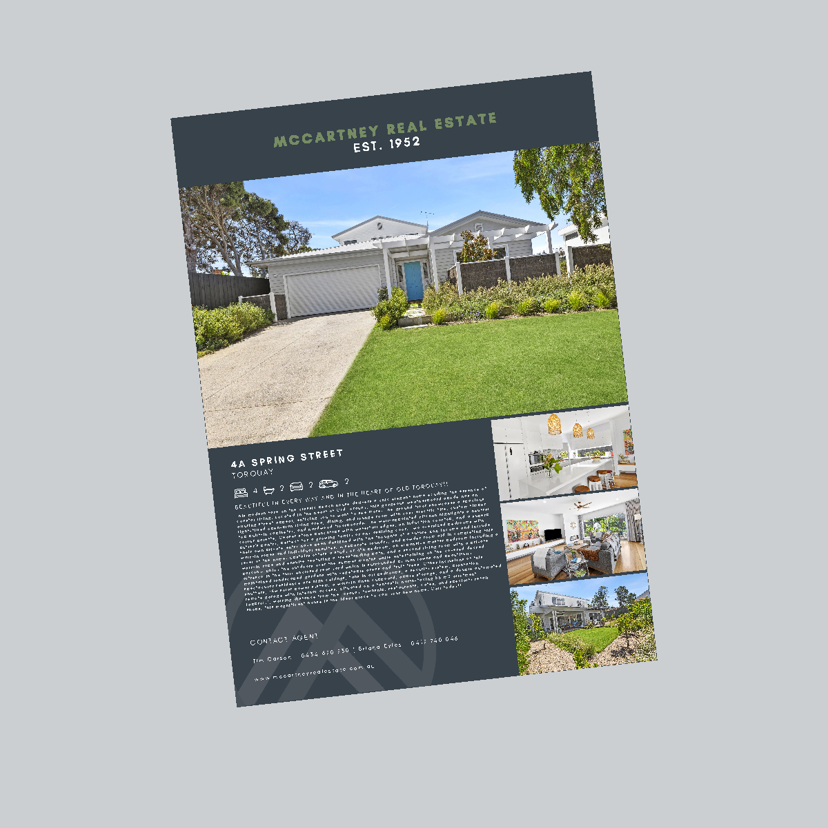 Agent A4 brochures 350gsm Silk