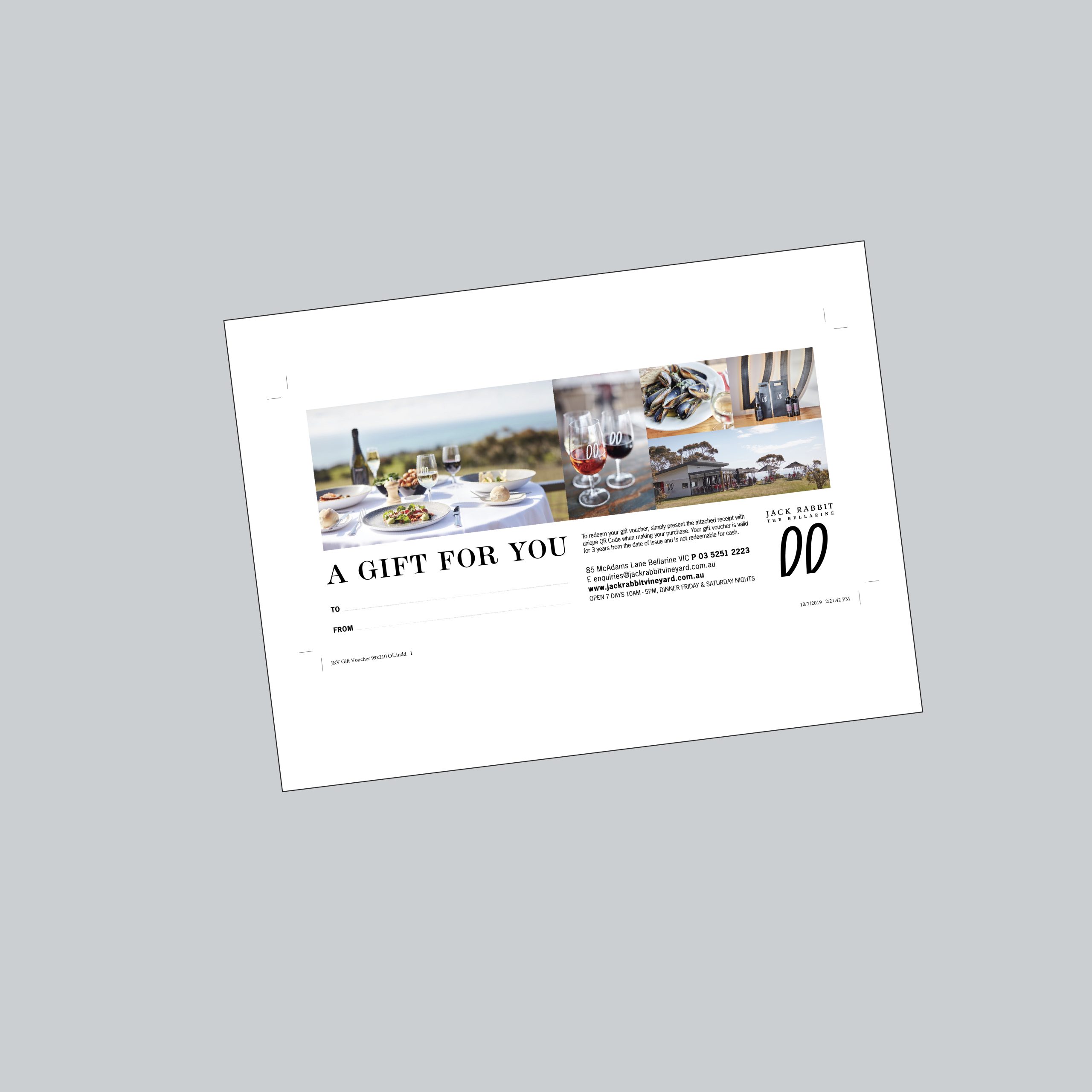 Gift Vouchers- DL 350gsm Silk Print 1 Side Only ( No Numbering)